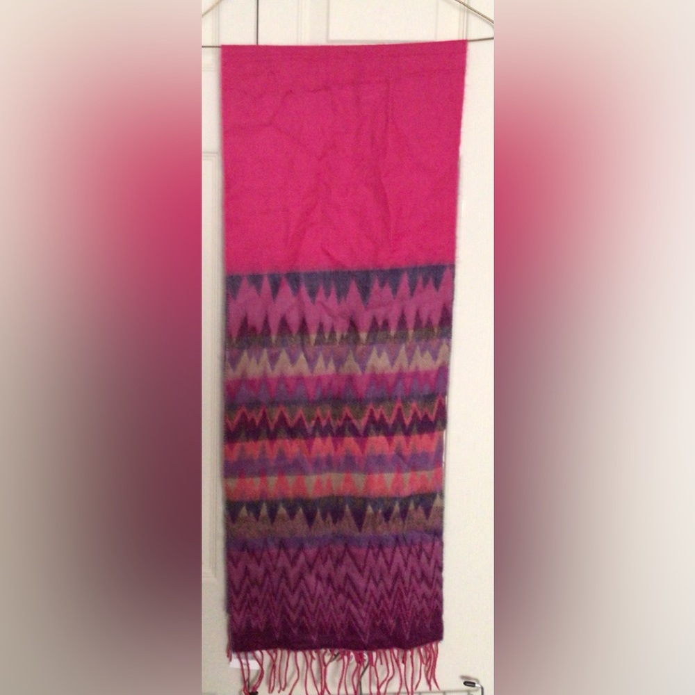 NWT Pink Patterned Cold Weather Scarf